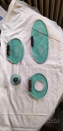 set bagno in vetro verde 1