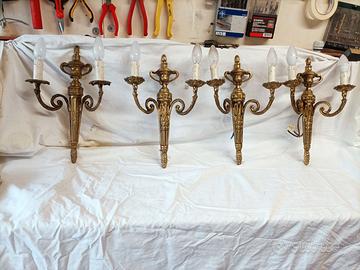 4 candelabri applique luci