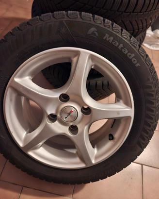 Cerchi lega 14" + gomme 175/65 R14 T82 M+S