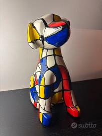 Scultura firmata ‘chien’ cane Kokopelli
