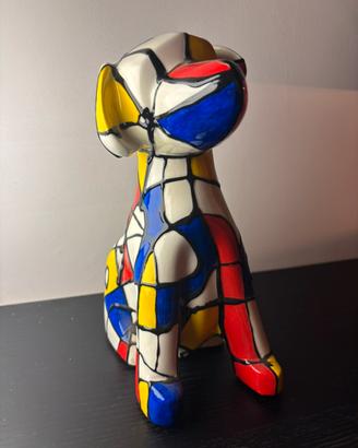 Scultura firmata ‘chien’ cane Kokopelli