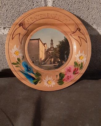 Piatto decorativo in legno 