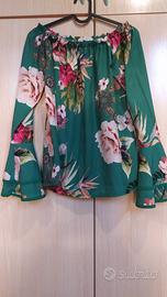 Blusa verde donna.