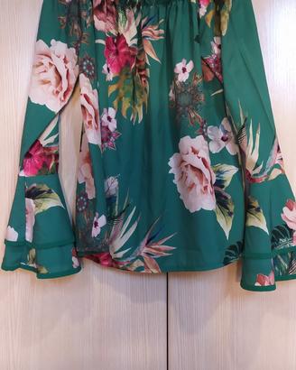 Blusa verde donna.