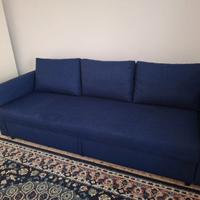 Divano letto FRIHETEN  con contenitore, blu