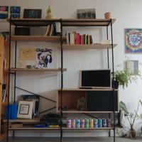 Libreria Angus legno e metallo