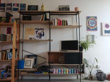 Libreria Angus legno e metallo