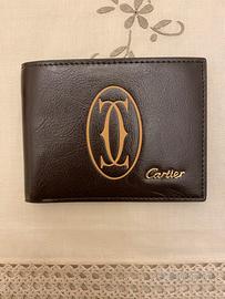 Cartier – Portafoglio in pelle marrone con logo