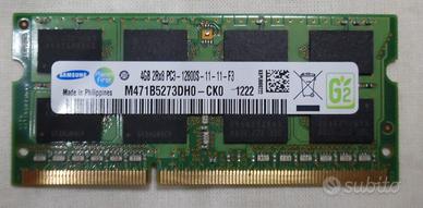 Ram per notebook Samsung DDR3 sodimm 8gb (2x4gb)