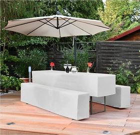 Fodera tavolo e panche da sagra tovaglia bianca