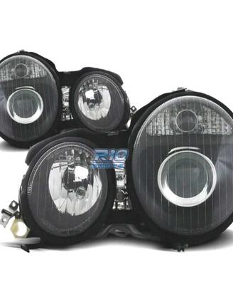 FARI MERCEDES CLASSE E W210 95-99 FONDO NERO