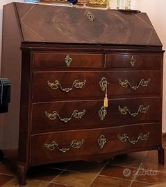 Cassettone in mogano Bureau Scribanne Luigi XVI