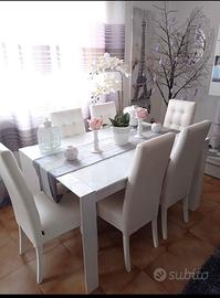 Tavolo Bianco No Sedie 140x90x75 cm di altezza