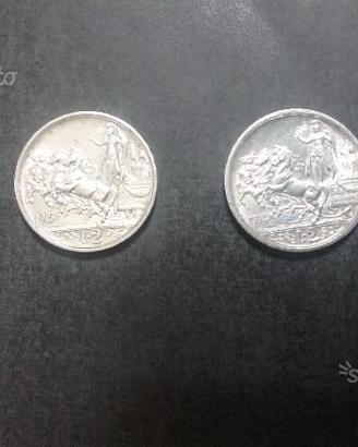 Lire 2 in Argento - Regno Italia Vitt. Eman. III°