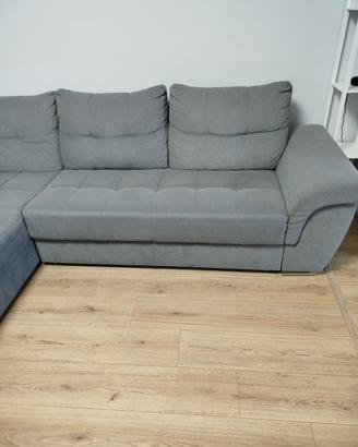 divano letto con penisola contenitore 
