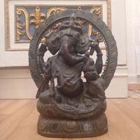 Statua scultura Dio Ganesh in bronzo