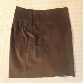 gonna velluto marrone. brand: koan