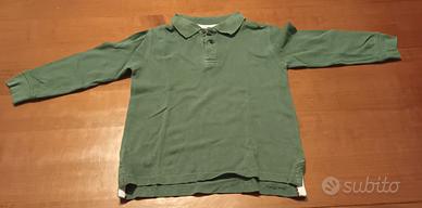 Maglietta Polo a Maniche Lunghe Verde Bambini 5 An