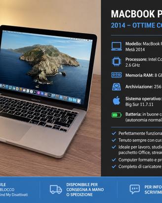 MacBook Pro 13” Apple 2014 perfetto