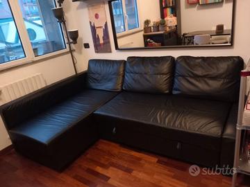 Divano letto Ikea Friheten ecopelle nero