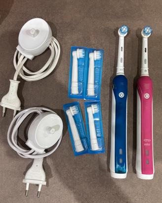 2 spazzolini elettrici Oral-b pro 2