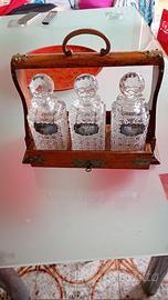 Set bottiglie di cristallo Inglesi epoca vittorian