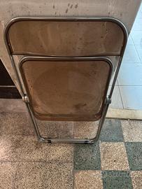 Sedia plia originale con seduta rotta