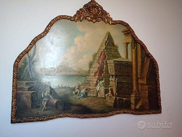 quadro stile classico con cornice dorata lavorata
