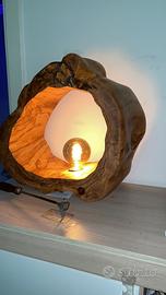 Lampada ulivo e resina