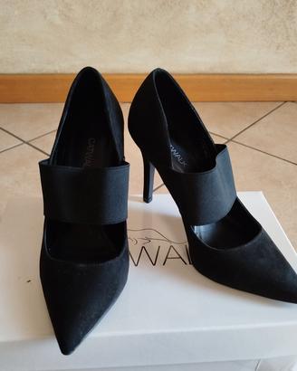 Scarpe décolleté nere tacco 10 n° 37