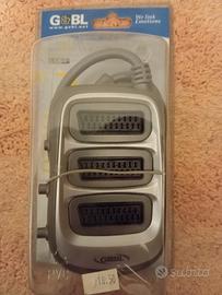 cavo scart G&BL 3 ingressi multipresa 
