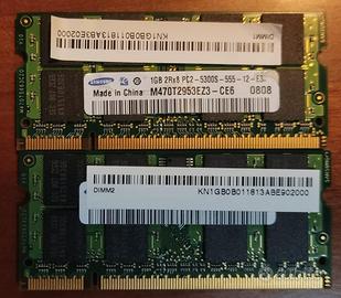 RAM 1+1 GB SAMSUNG M470T2953EZ3 DDR2 667MHZ SODIMM