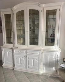madia/credenza/tavolo e 6 sedie in legno massello