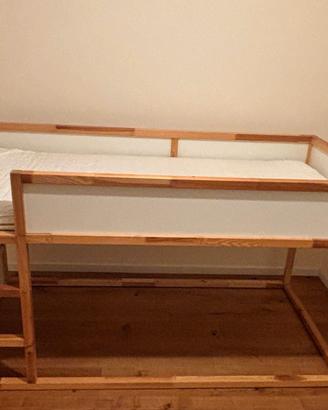 LETTO 90 X 200 cm,  IKEA "KURA"+MATERASSO+TENDA