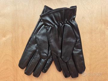 Guanti Neri Donna Finta Pelle