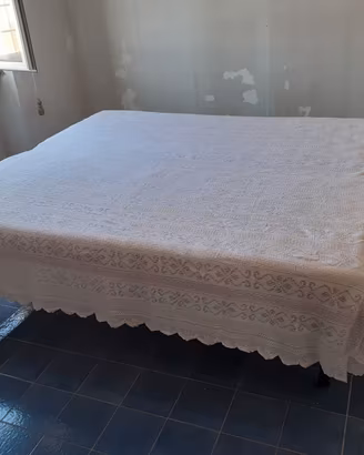 Copriletto Matrimoniale Vintage Uncinetto Filet