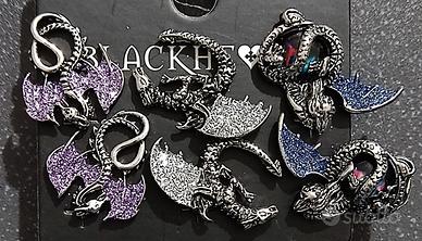 Blackheart orecchini Dragon gotico gothic earrings