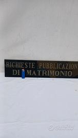 cartello insegna ufficio anni 50 in vetro vintage 