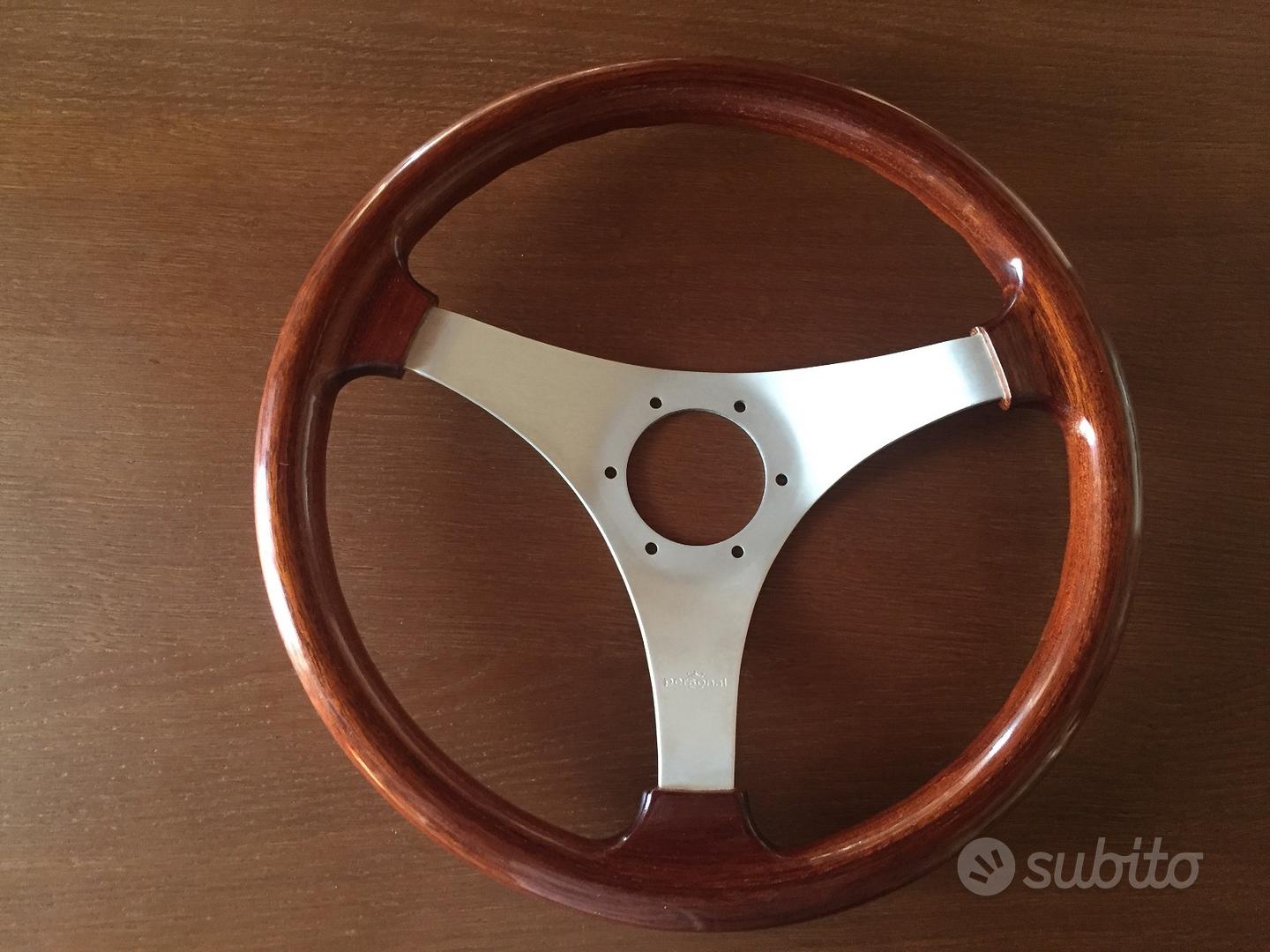 Volante Legno Vintage 14 Pollici - Universale Per Auto Con Kit Clacson - Foto 6