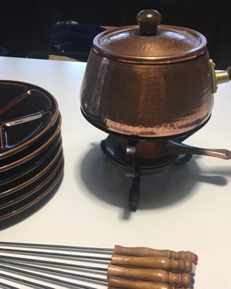 Set fonduta in rame