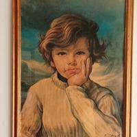 quadro firmato bambino che piange 