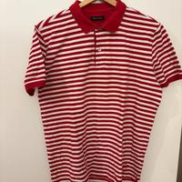 Massimo Dutti polo uomo a righe bianche e rosse