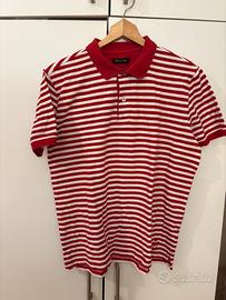 Massimo Dutti polo uomo a righe bianche e rosse