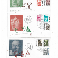 1964/1995 SAN MARINO N 80 FRANC. USATI SU 28 BUSTE