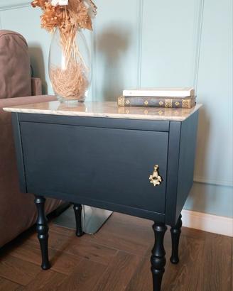 Comodini tavolini neri anni 60  Piano in marmo 