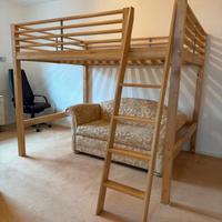 Letto a soppalco in legno IKEA Fjeldall