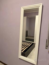 Specchio cornice bianca 54x140 appendibile