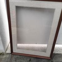 grande cornice legno con passepartout e vetro