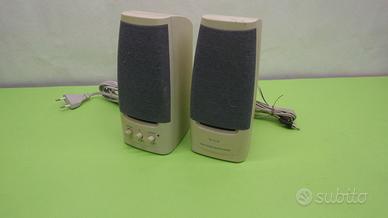 Coppia casse amplificate 200 watt p.m.p.o., usate,