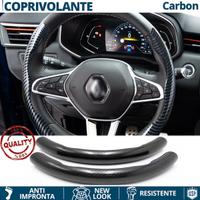 COPRIVOLANTE per RENAULT in FIBRA CARBONIO Nero